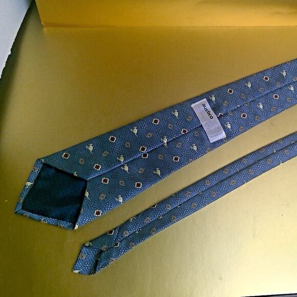 VTG Austico Necktie Blue Australian-Made Aboriginal Kangaroos Polyester - Picture 3 of 6